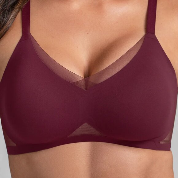 Honeylove CrossOver Wireless Bra in Burgundy SZ SMALL - BRAND NEW WITH TAGS - Picture 2 of 5